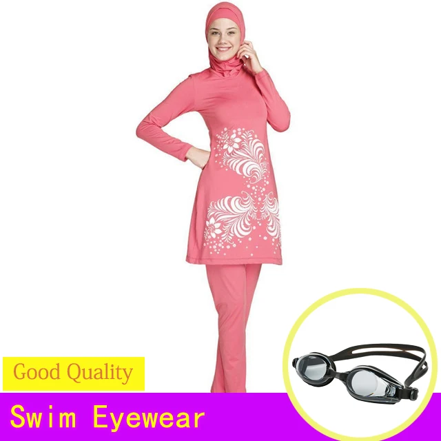 Женский исламский хиджаб-купальник купальный бренд мусульманmah мусульманские купальники скромная одежда скромный Буркини плюс размер - Цвет: Pink-2