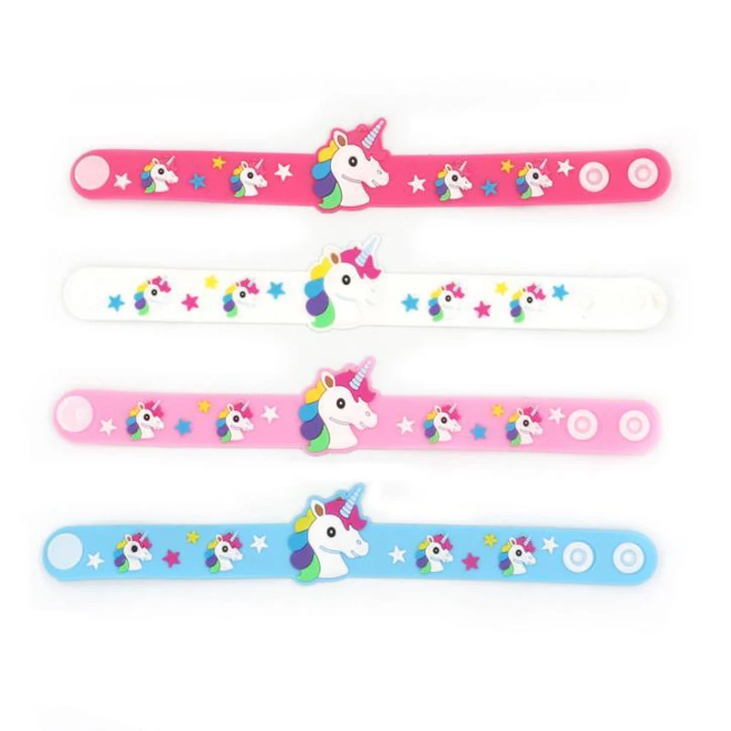 

2 Pcs Kawaii Party Birthday Unicorn Bracelets Girls Boys Birthday Party Favors Bag Fillers Kids Baby Wristband Child Gift