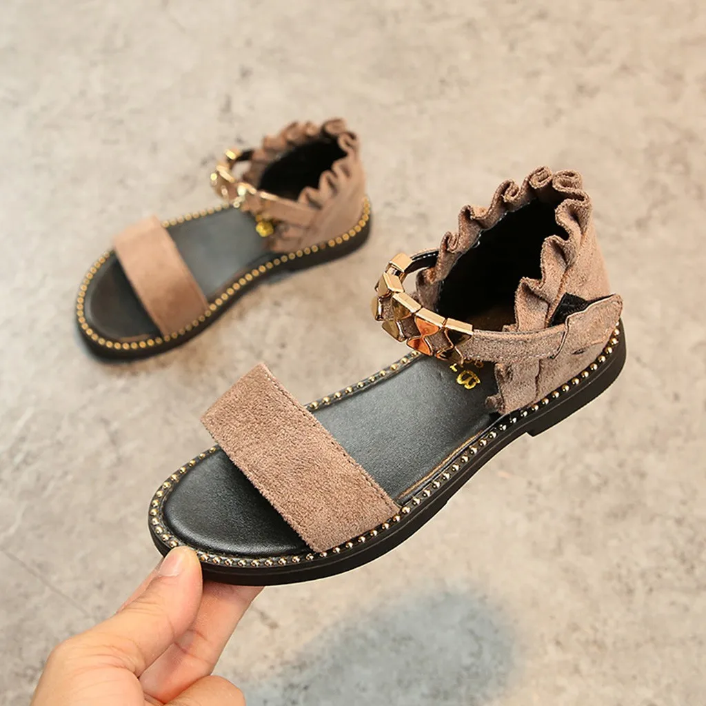 

Summer baby girl sandals Summer Toddler Kids Baby Girls Sandals Roman Sandals PrincessShoes bebek sandalet leather sandals #5