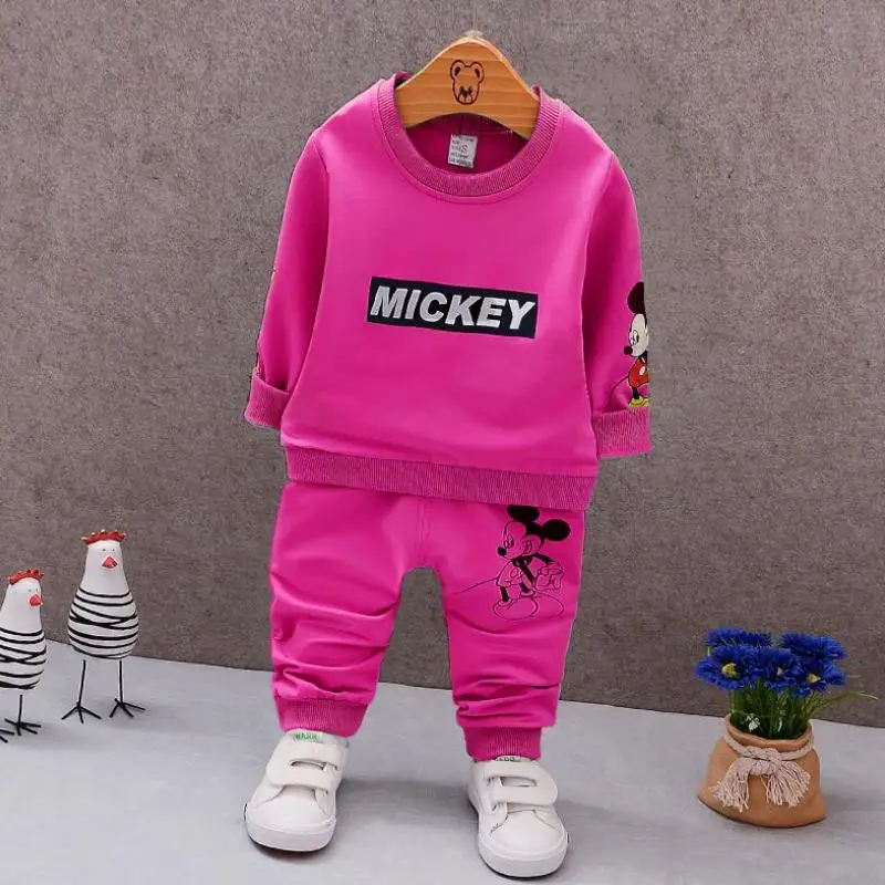 

2019 Spring Autumn Baby Boys Clothes Cartoon T-shirt And Pants 2Pcs Cotton Girls Suits Children Clothing Sets 1-5Y