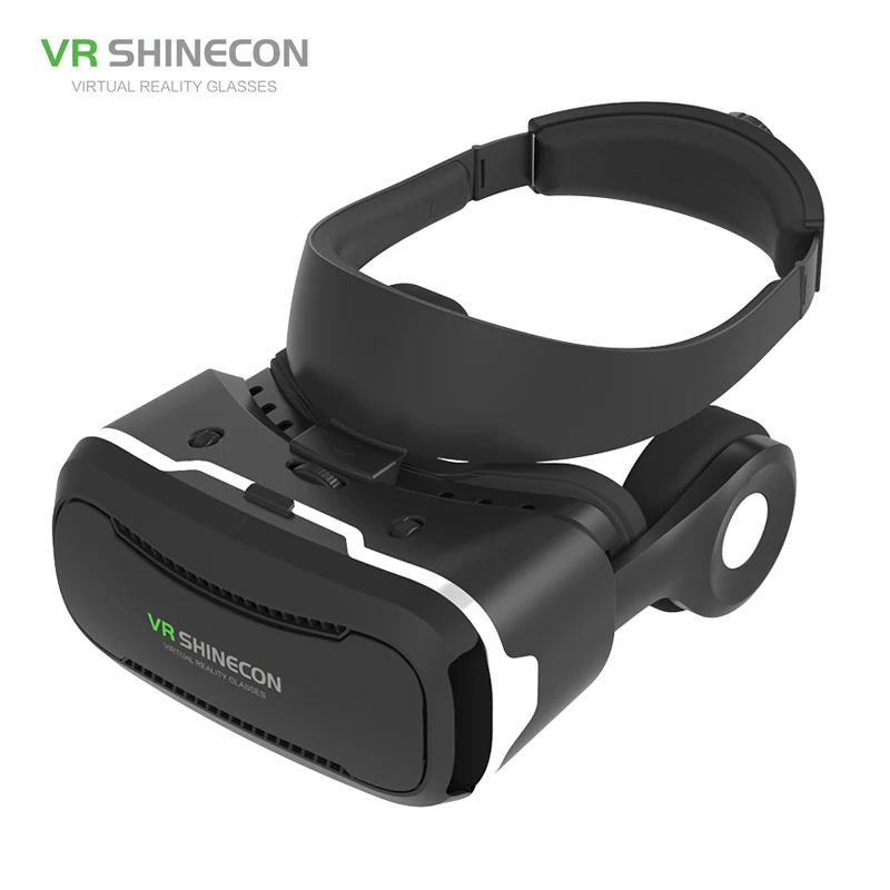 

VR Shinecon 2.0 Smart VR Glasses Immersive Virtual Reality 3D Helmet Games Video with HiFi Earphone for iPhone 4.7-6" Smartphone