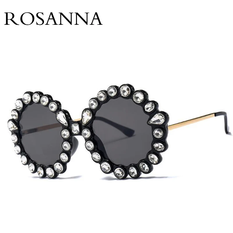 Женские солнцезащитные очки с кристаллами ROSANNA большие брендовые дизайнерские