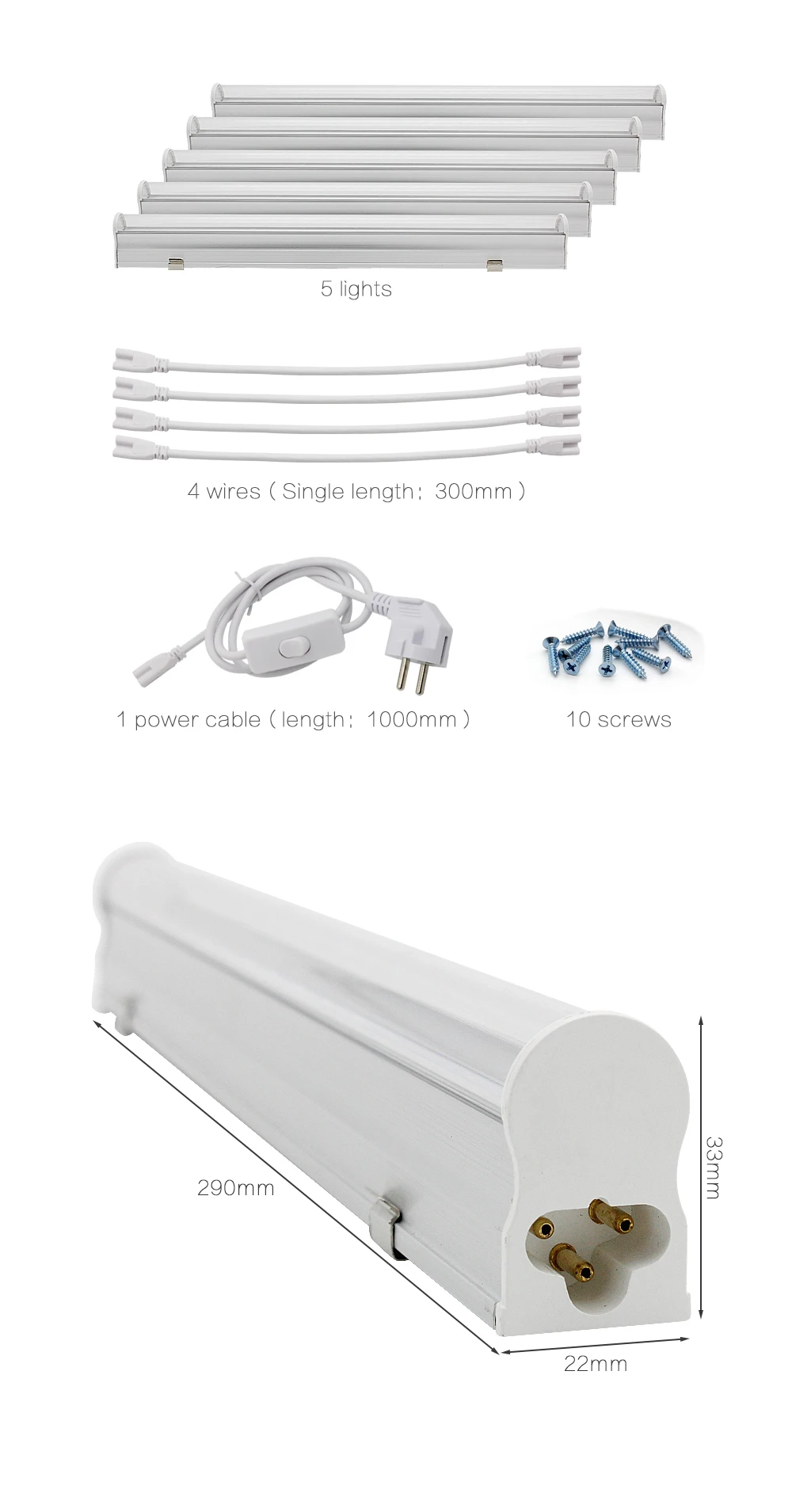 5 шт./лот полный спектр T5 led светать 85-265 В 660nm красный и 455nm синий светодиод завод растут лампы для парниковых Растениеводство