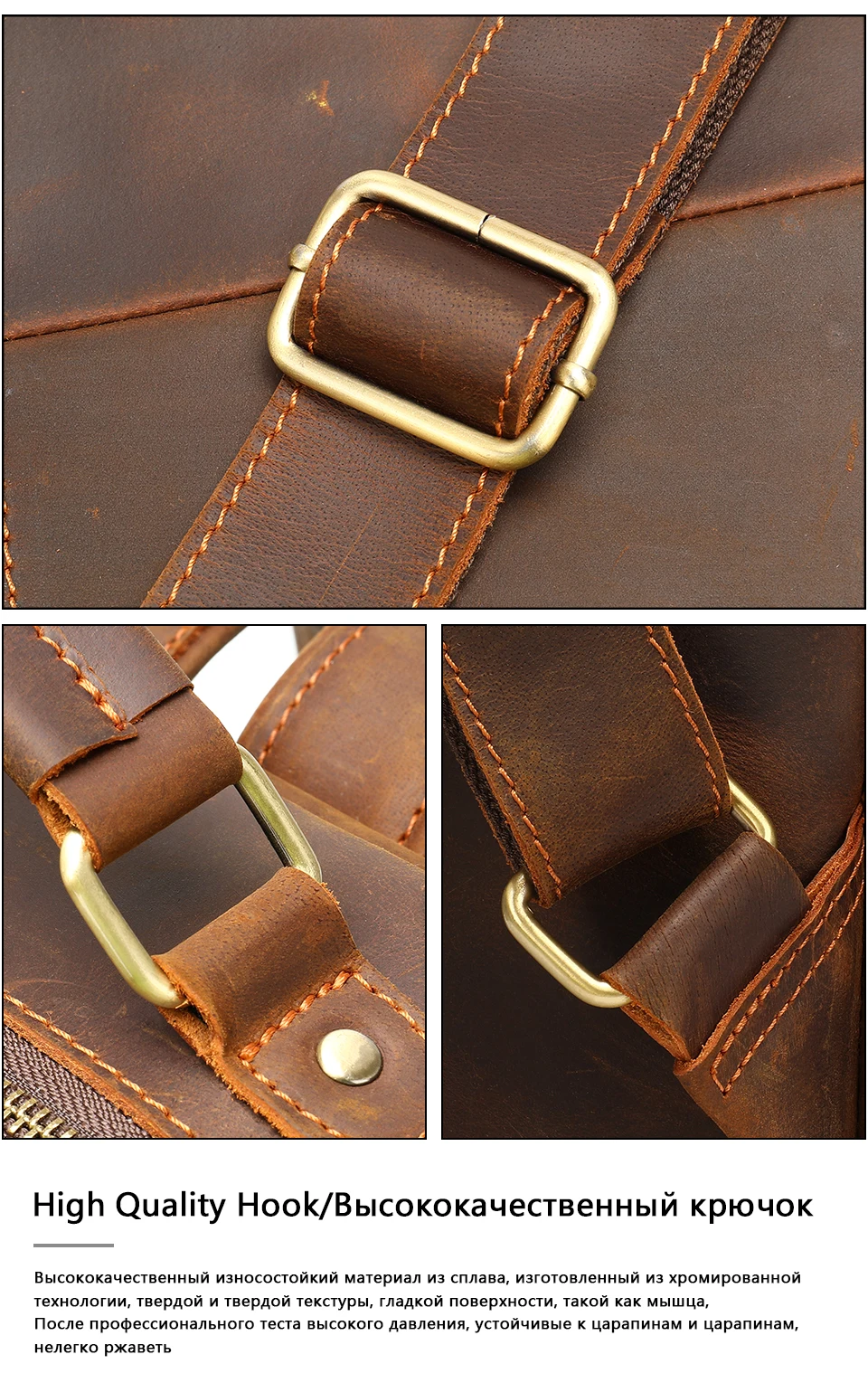 15 Crazy Horse Leather Backpack Men Backpacks Casual Daypacks Leather Laptop Bag 14 inch Men's Travel Shoulder Bags Male Bag