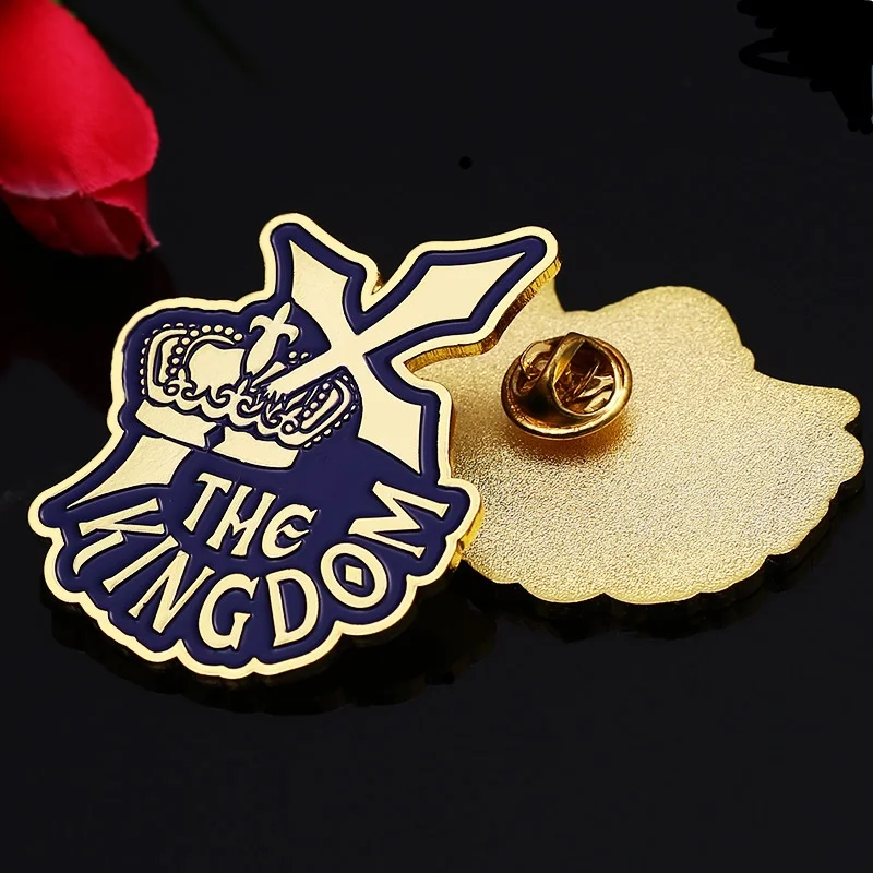 

Cheap low price metal badge back butterfly buckle 3D badge