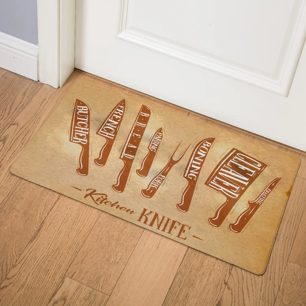 

Long Modern Kitchen Home Entrance Doormat Insole Kitchen Carpet Bedroom Living Room Welcome Bathroom Non-slip Floor Mat 46x75cm