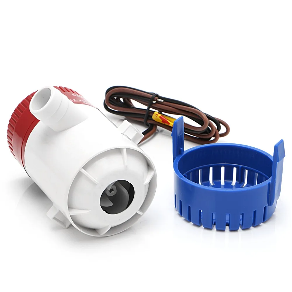 500GPH 12V Non-automatic Marine Electric Submersible Bilge Pump Pumps Parts Accessories