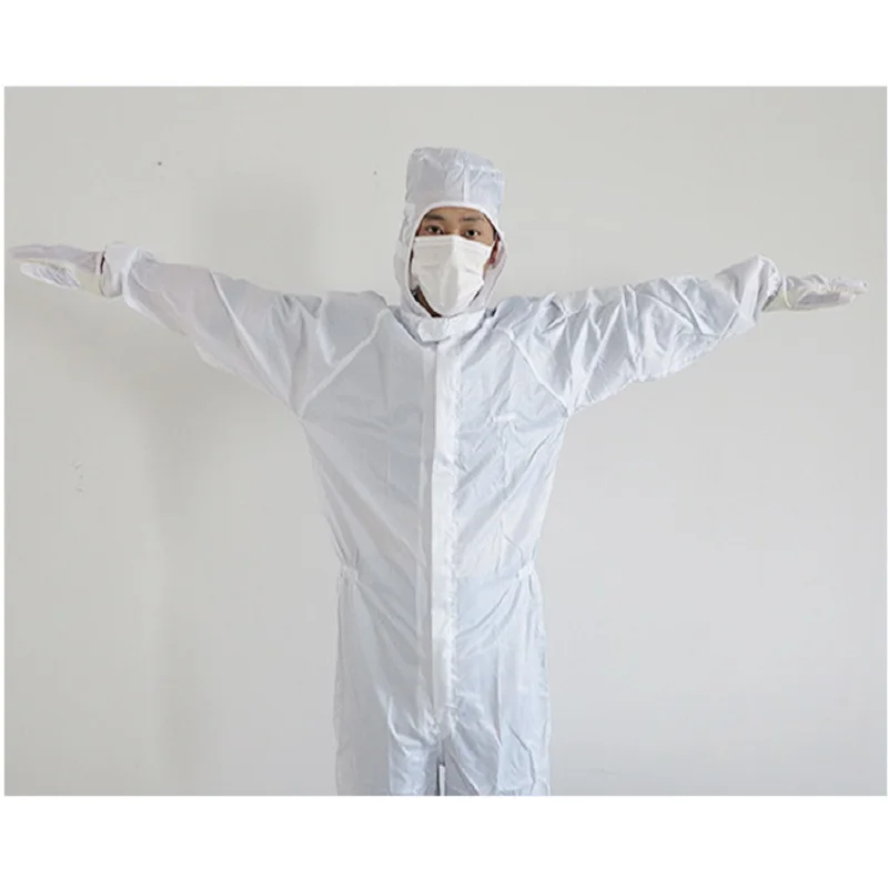 

Yuntab 10 Pieces / Pieces High Quality Men's Overalls Hooded Antistatic Protective Clothing Sterile Dust Protective Clothing