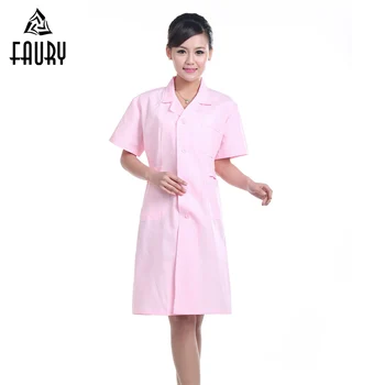 

Women Nurse Uniform Short Sleeve Round Neck Adjustable Pharmacy Hospital Medical Surgery Lab Coats Work Wear Accessories