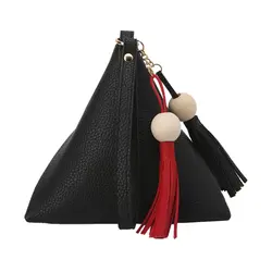 THINKTHENDO/Новинка, 5 цветов, модная женская сумка с кистями из бусин, клатч, треугольная форма, сумочка, кошелек, сумка для девочек, Новинка