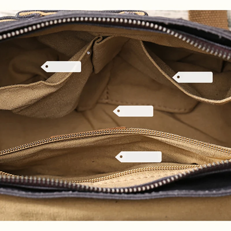 AETOO Waterproof oil wax canvas bag casual literature single shoulder oblique cross bag men's retro postman bag