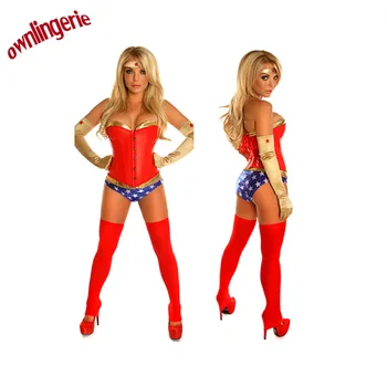 

New Halloween role-playing female Superman Wonder Woman Batman clothing uniform temptation S-2XL 40301