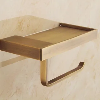 

Pure copper mobile phone rack high-grade antique toilet roll whole copper paper towel rack toilet roll rack