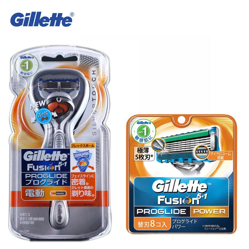 Электробритва для Для мужчин Натуральная Gillette Fusion Бритвы (1 держатель + 9 лезвия)