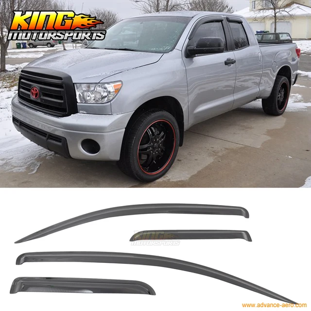 For 07 13 Toyota Tundra Double Cab Window Visor Vent Rain Sun Wind