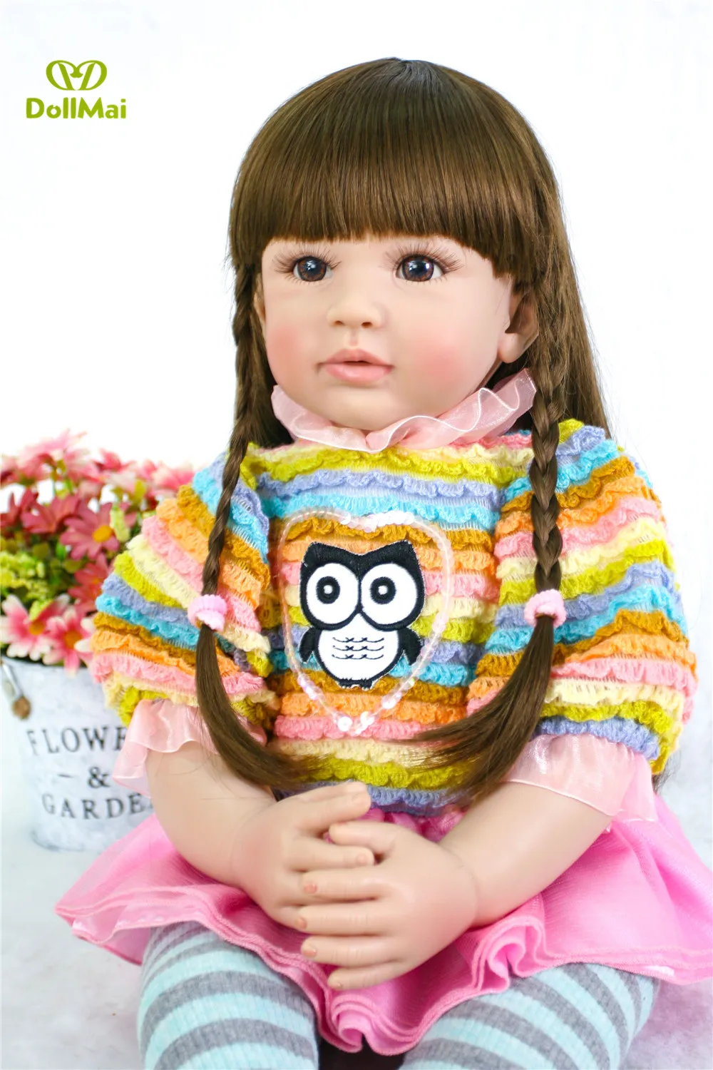 DollMai Reborn виниловые силиконовые детские куклы 24 &quot60 см Реалистичная настоящая