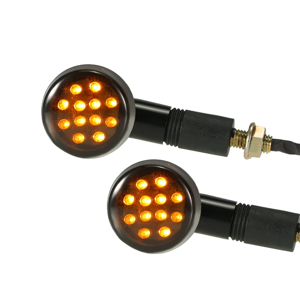 

One Pair of Motorcycle LED Turn Signal Light Universal for Harley Cafe Racer Custom