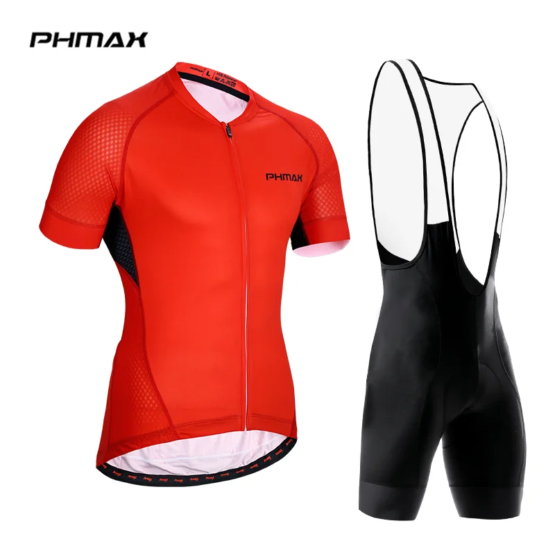 PHMAX Pro одежда для велоспорта, одежда для горного велосипеда, Майо, Ropa Ciclista, Спортивная Мужская одежда для велоспорта, комплект из майки для велоспорта - Цвет: Bib Cycling Set