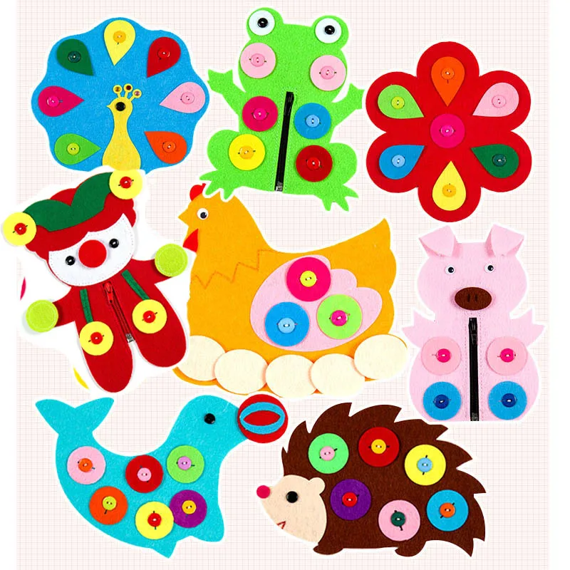 

DIY Fabric Material Package 1 Set Kid Toy Forest Animal Theme Handmade Felt Cutting Felt Nonwoven Material Handmade Cloth