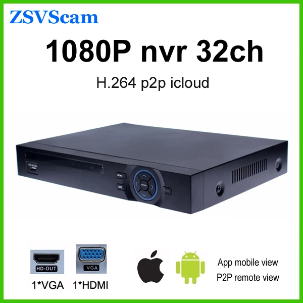 Безопасности видео cctv регистраторы h.264 Full HD 1080p 32ch nvr p2p onvif | Безопасность и защита