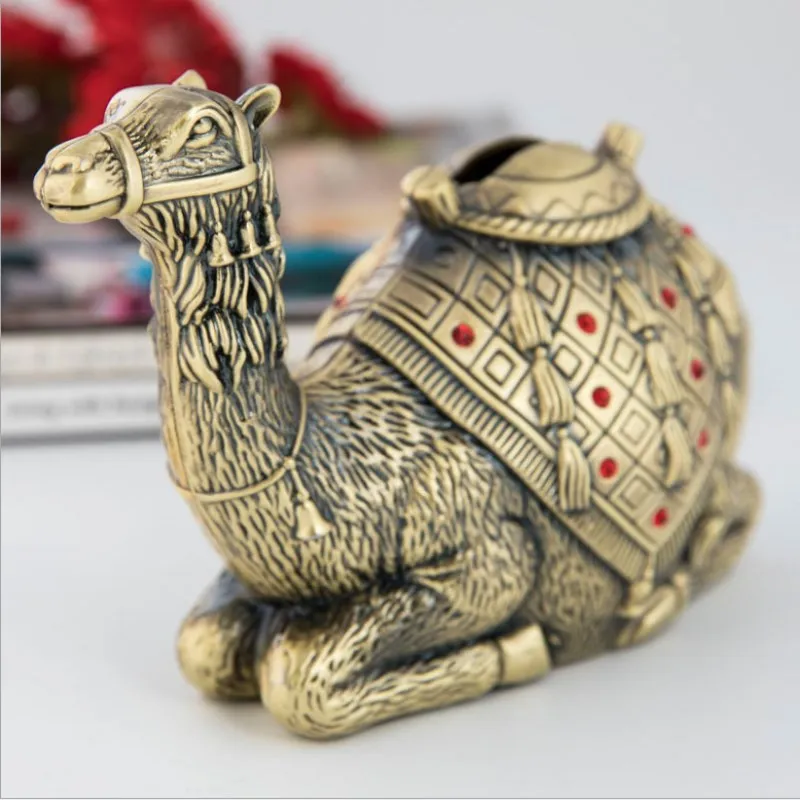 Новая европейская креативная верблюжья копилка, высококачественные металлические поделки, милые детские подарки, копилка из цинкового сплава, украшение для дома