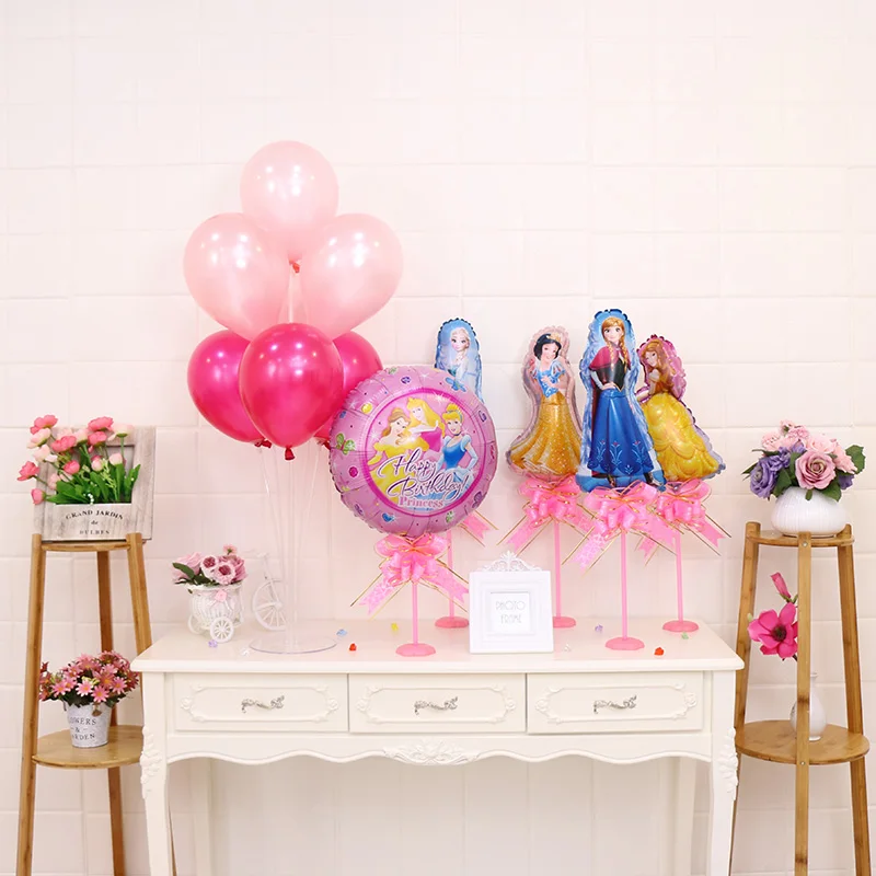 

50pcs/lot Mini Belle Aurora Cinderella Snow White Princess Balloon Baby shower Birthday Party Decoration globos kids toys Globos