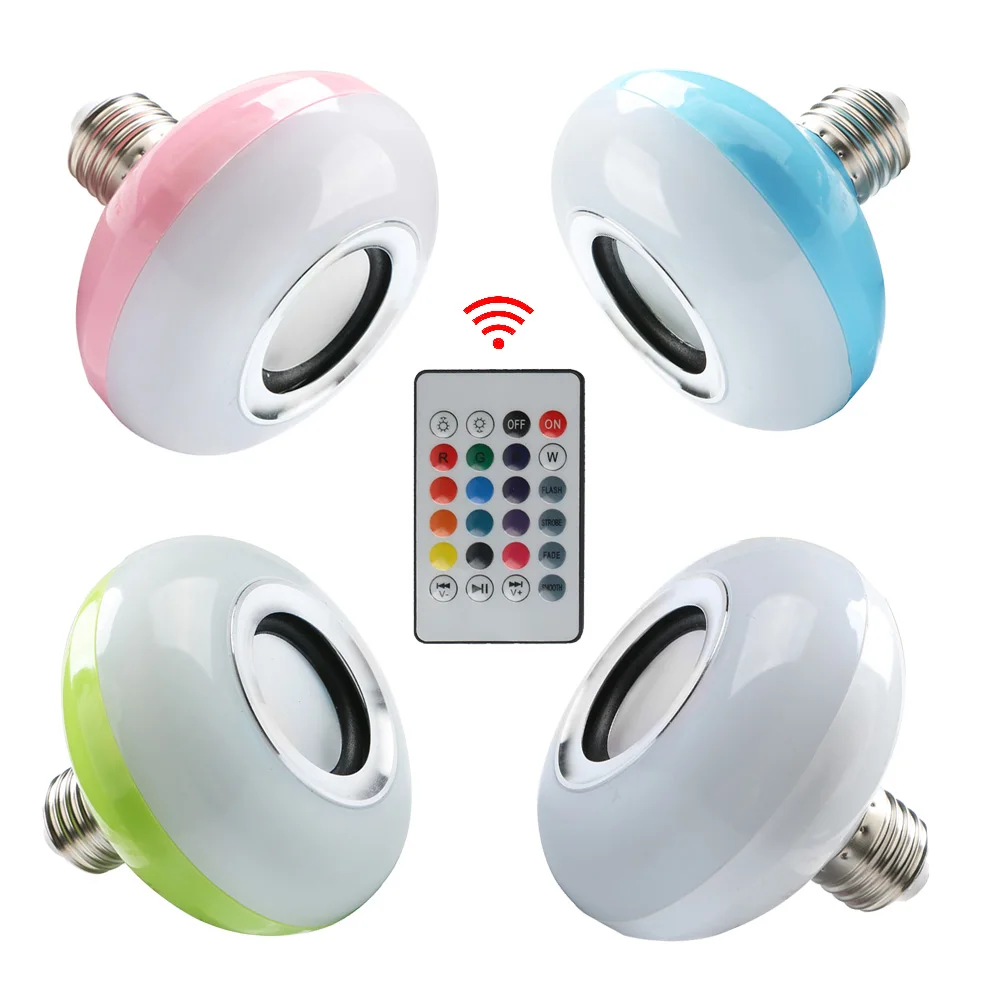 

Vintagelll Colorful Smart RGB Smart Light Bulb E27 12W 220V LED Lamp Wireless Bluetooth Speaker Bulb Music Playing LED Bulb