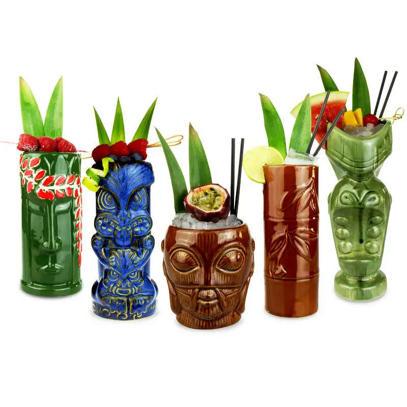 Гавайские кружки Tiki Коктейльная чашка кружка для пива напитков вина