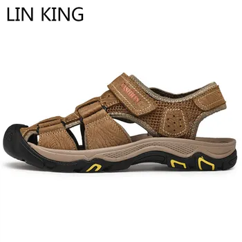 

LIN KING New Style Men Sandals Outdoor Summer Shoes Leisure Non Slip Man Beach Shoes Comfortable Outside Sports Sandals For Male