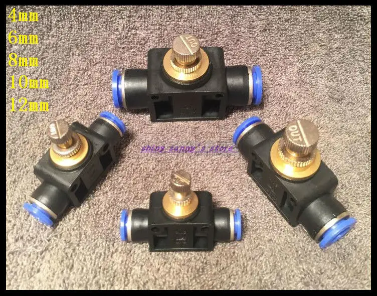 

15Pcs/Lot 6mm Push In Speed Controller Pneumatic Air Valves