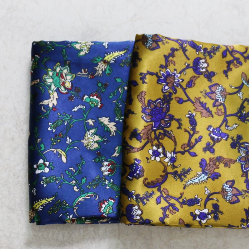 

Soft Polyester Charmeuse Material Floral Print Satin