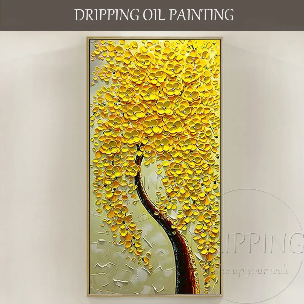 Skilled Artist Handpainted High Quality Modern Thick Flower Oil