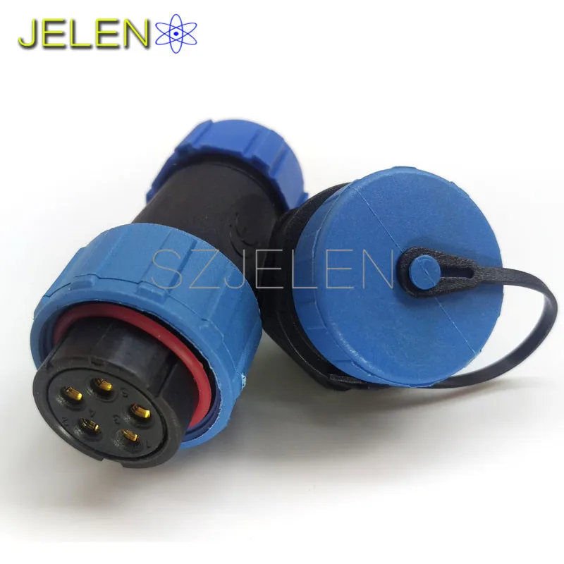 

SP2110, waterproof and strong, power cable wire power connector 5 pin plug socket , device power connector, LED connectors 5pin
