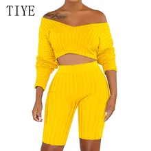 TIYE Women Pit Cloth Jumpsuits Autumn Off Shoulder Long Sleeve Bodycon Bandage Playsuits Casual Two Pieces Sets Elegant Rompers TIYE Women Pit Cloth Jumpsuits Autumn Off Shoulder Long Sleeve Bodycon Bandage Playsuits Casual Two Pieces Sets Elegant Rompers