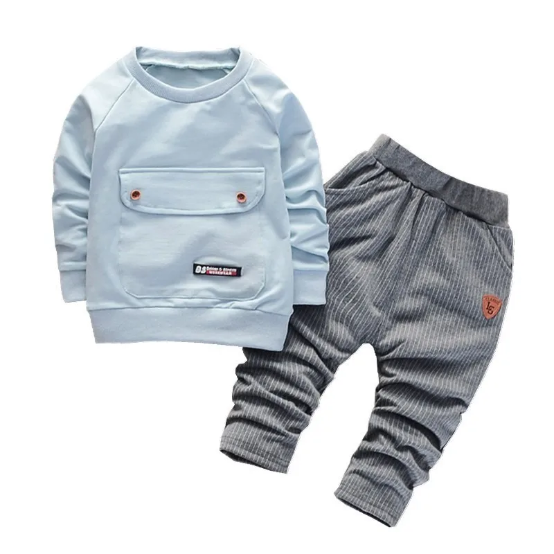 Children Boys Girls Cotton Clothing Sets Fashion Baby Gentleman Jacket Pants 2Pcs/Sets Spring Autumn Formal Toddler Tracksuits