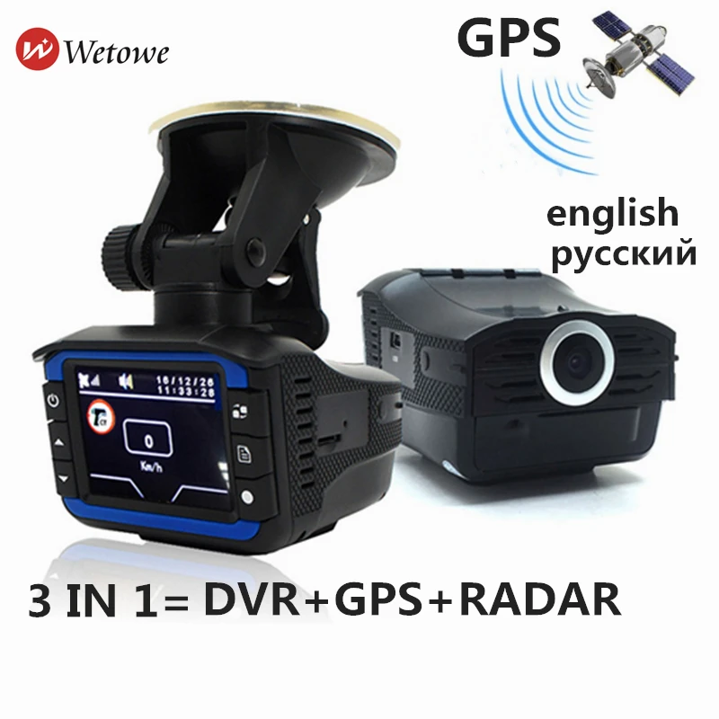 I6 3 в 1 российские GPS Радар детекторы Анти радар Автомобильный видеорегистратор