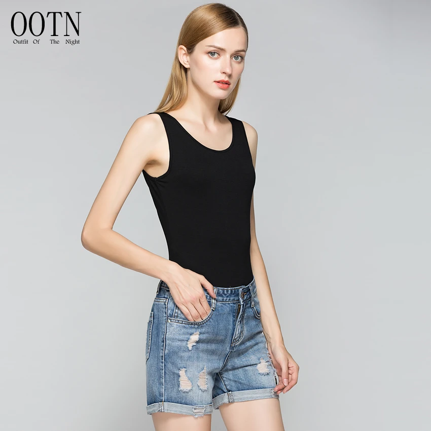 OOTN женское модное боди хлопок черного цвета для женщин недорого качество на