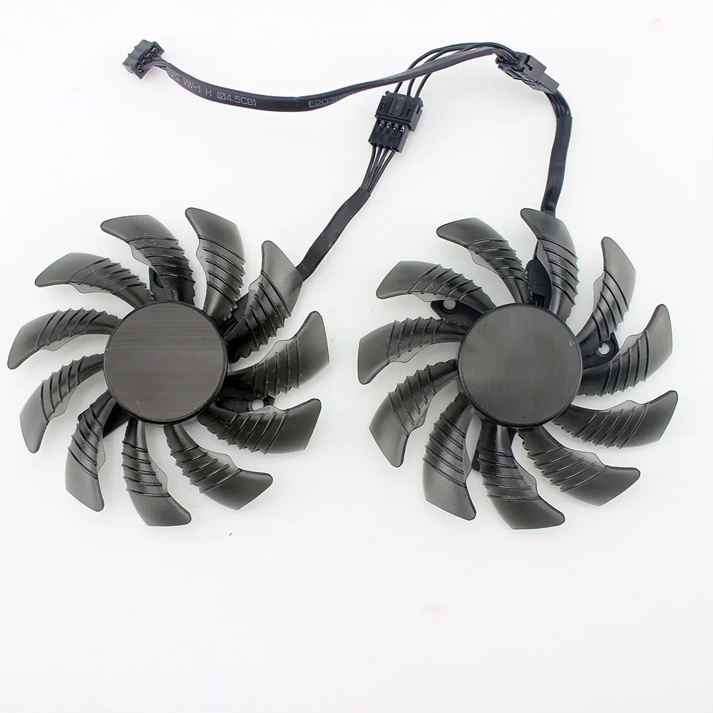 Кулер для видеокарты Gigabyte GTX1050Ti 1050 4 контакта 78 мм 2 шт.|Кулеры/вентиляторы/системы