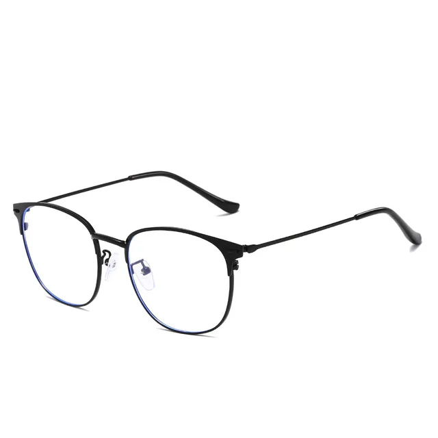 Синий светильник, очки для мужчин, компьютерные очки, игровые очки, прозрачная оправа для очков, женские очки с защитой от синего излучения - Цвет оправы: Black