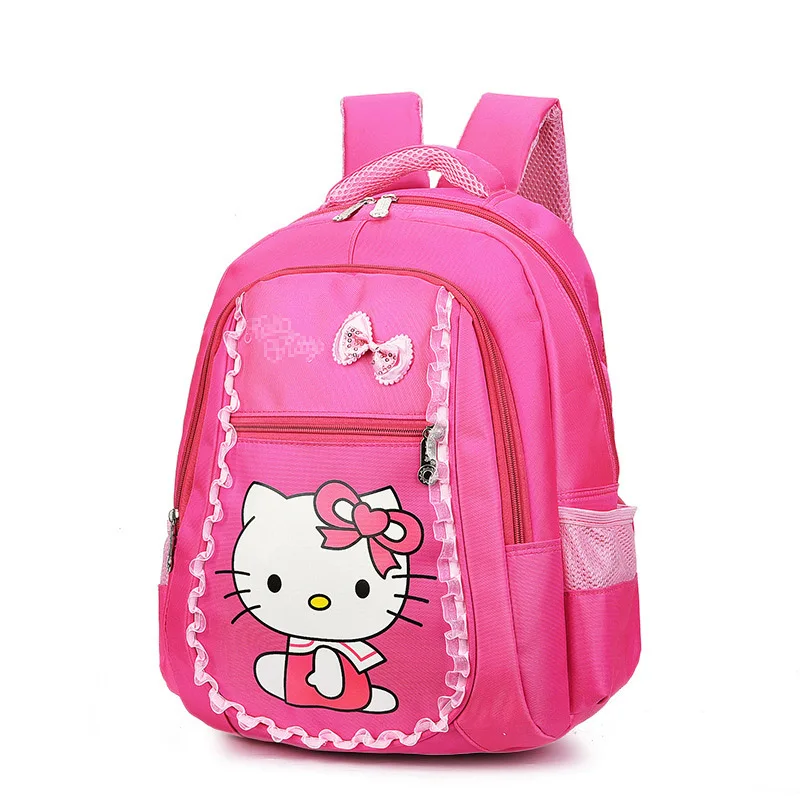 Kawaii Мультяшные Розовые hello kitty Рюкзаки милые Мультяшные детские KT рюкзаки для девочек детские школьные сумки детские подарки хорошее качество - Цвет: B