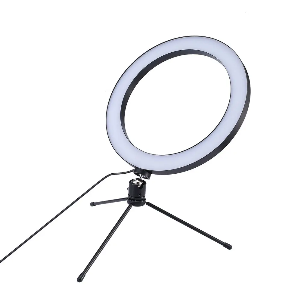 Dimmable LED Studio Camera Ring Light Photo Phone Video Light Annular Lamp With Tripods Selfie Stick Ring Fill Light For Canon