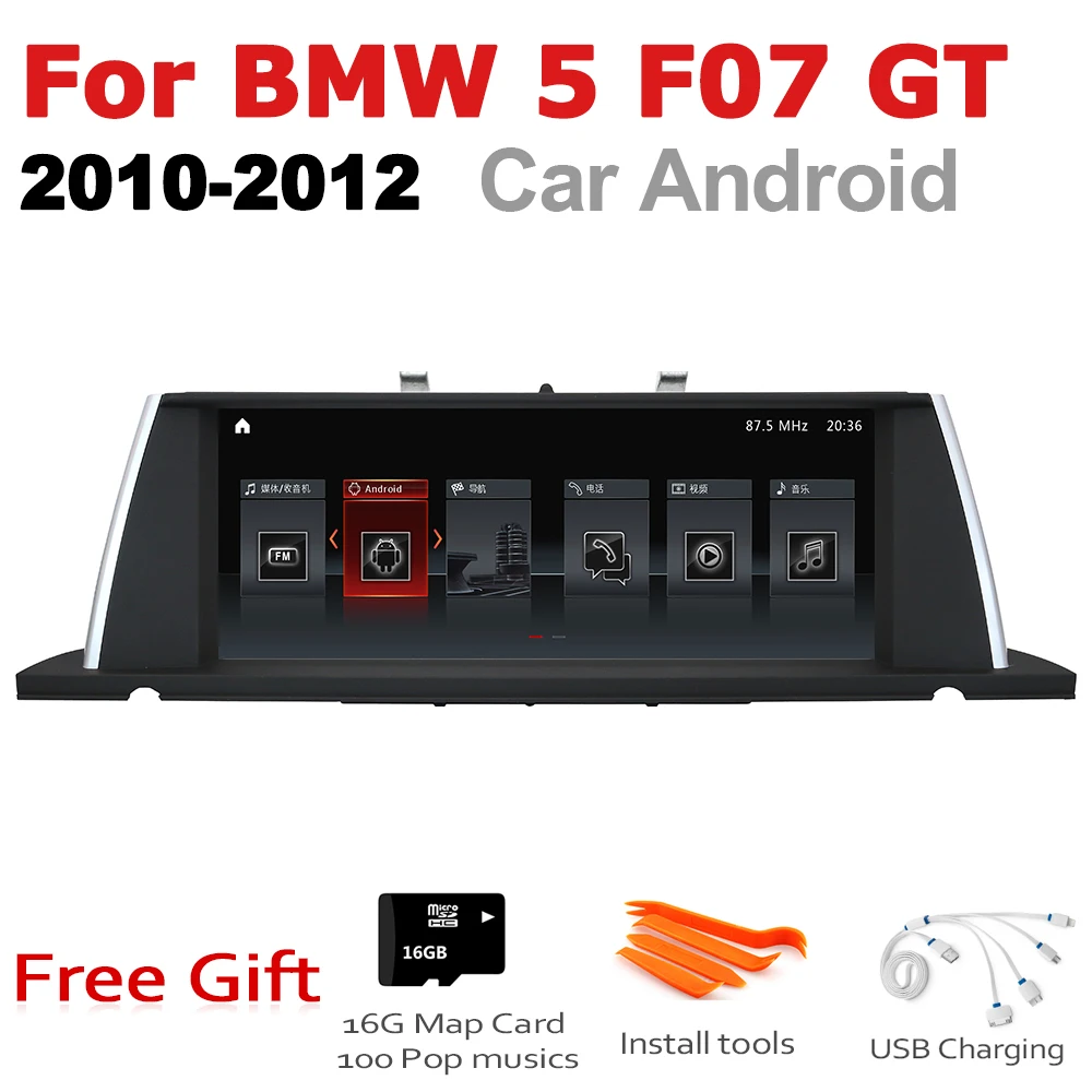 

Android 7.0 up Car Multimedia player For BMW 5 Series F07 GT 2010~2012 CIC WiFi GPS Navi Map Stereo Bluetooth 1080p IPS Screen