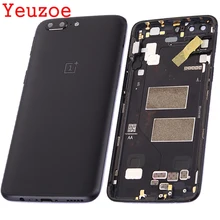 Задняя крышка батареи для Oneplus 5 A5000 корпус+ Кнопки громкости питания+ sim-карта для one plus 5 Замена крышки батареи без NFC