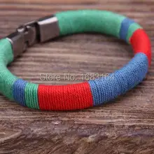 G97 цветное соединение серфера молодой хлопковый шарф кожаный браслет наручная повязка наручник Для Мужчин's