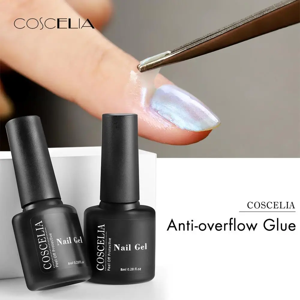 

COSCELIA Peel Off Tape Base Coat For Nail Polish Protection Finger Skin Defender Nail Art Latex Adhesive Hybrid Varnishes