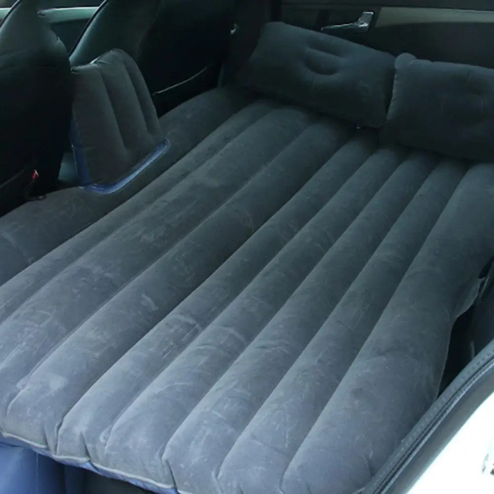 Подушка для воздуха, кровать для сиденья автомобиля, кровать с воздушным матрасом, Универсальная автомобильная надувная кровать, прочная подкладка для щели, чехол для сиденья - Название цвета: Черный