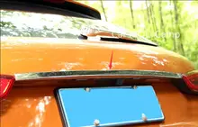 Для Audi Q3 2012 2013 2014 2015 2016 2017 Нержавеющая сталь Задняя Крышка багажника декоративное покрытие отделка 1 шт. стайлинга автомобилей аксессуары!