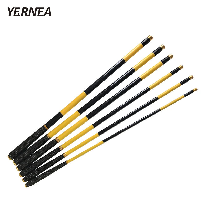 Yernea الكربون الصيد قضيب الكربون تلسكوبي الصيد قضيب خفيفة للغاية الكارب تيار اليد القطب الكارب الطاعم 2.4 متر-7.2 متر الصيد القطب