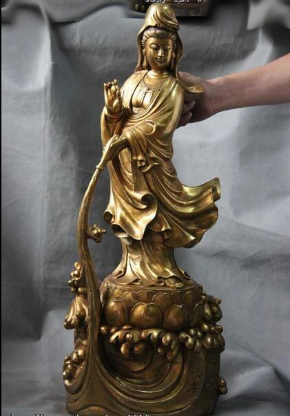 

Details about Chinese Buddhism Temple Dripping Guan Yin Kwan-yin Boddhisattva Goddess Statue
