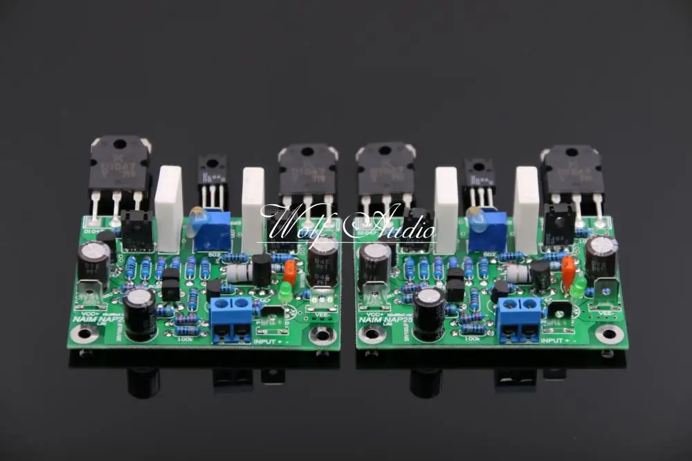 LJM Audio Class AB NAIM NAP250 MOD Stereo Amplifier Board 2-channel 80W Mini Audio Amplifier Board New Listing 2pcs st 2sc5200 audio amplifier 80w 8r naim nap250 mod ver4 dc15v 40v